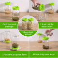 ARELENE 6PCS Sprouting Kit Sprout Jars Lids Mesh Lids for Wide Mouth Jars Indoor Microgreens Plants Growing Screen,A. 