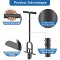 Durable Long Handle Grass Plugger Tool Ergonomic Steel Construction Bulb Planter Foot Ejector Heavy Duty Sod Plugger Tool Grass Repair. 