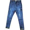 Low Distress High Rise Jeans For Women. 