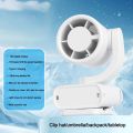 Portable Rechargeable Mini Clip Fan with Clip With Digital Display Hat Clip Fan Rotatable Small Fan for Outdoor Travel. 