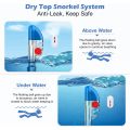 OUMERY 2X Snorkel Mask Foldable Diving Mask Set with System and Camera Mount, Anti-Fog Snorkeling Gear-Blue. 