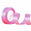 Certiou Single-sided Gift Ribbon 25 Yards Satin Craft Ribbon Bright Color Gift Wrapping Ribbon for Bouquets Hair Ties Greeting Cards Wedding. 