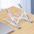 PVC Hard Plastic 7-Level Adjustable Laptop Ipad Tab Stand for 7 to 14 Inches. 