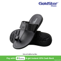 Goldstar Rocco 3007 Black Men's Toe-Loop Sandals – Comfortable Daily Wear Casual Chappal. 