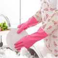 itchen and gardening hand gloves takes care of your hands while doing daily household chores. These PVC latex gloves with long sleeves and elastic bands protect not just your hands but also your wrists and forearms from water. These are ideal cleaning glo. 