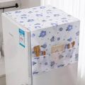 Fridge and Washing Machines Cover for Top with 6 Utility Pockets Cartoon Prints Waterproof Single Door (130 x 54 cm). 