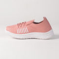 Peach Color Flynite Ladies Shoes White Soul With Lace for Women. 