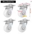 1 Pcs Heavy Duty Caster Wheel 360 Degree Furniture Carts Furniture Roller 1 inch White Nylon Rubber. 