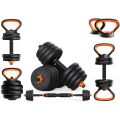 Adjustable Dumbbell Set, 6 in 1, Adjustable Dumbbells / Barbell / Kettlebell / Push up Weight Training Body Kit-(10KG). 