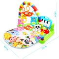 Baby Gym with Kick & Play Piano Learning Toy featuring Smart Stages Educational Content and 2 Soft Maracas Rattle Toys. 