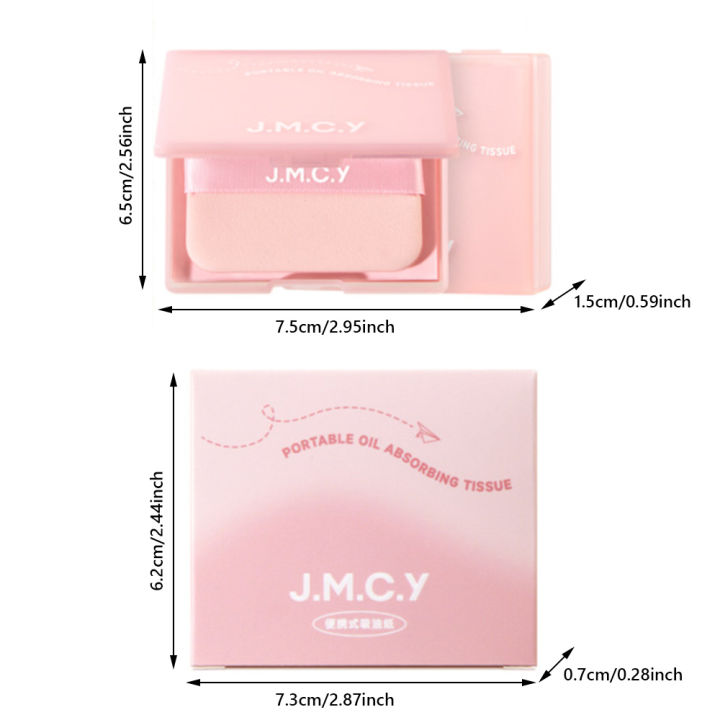 Portable%20With%20Puff%20Oil%20Control%20Blotting%20Paper%20With%20Mirror%20Lightweight%20Face%20Shine%20Remover%20Compact%203-in-1%20Blotting%20Paper%20for%20Summer%20Travel%20-%20Image%205