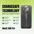 Ultima Boost 30K Pro 30000mAh Powerbank with 22.5W Fast Charging | Multi Layer Fire Protection | LED Display | 4 Ports |  Supports PD, QC3.0, Universal Compatibility | 2 Way Charging | ChargeSafe technology Power bank. 