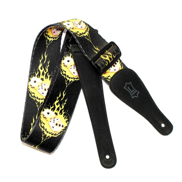 Levy'S Mps2067 Dice Design Guitar Strap - Black