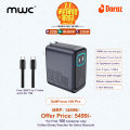 MWC MGF100 Pro | 100W 3-Port Smart AI Premium Charger | GaN Charger with AI Display & Touch Control | Upto 100W Single-Port Charging | 12 Layers of Safety Protection | Supported for Macbook, Laptop & Mobile Phones.. 