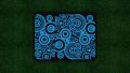 Blue Geometric Circle Pattern printed Mousepad Regular. 