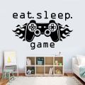 Eat Sleep Game Wall Sticker Decals for Home Living Room Decor 90cm x 60cm. 
