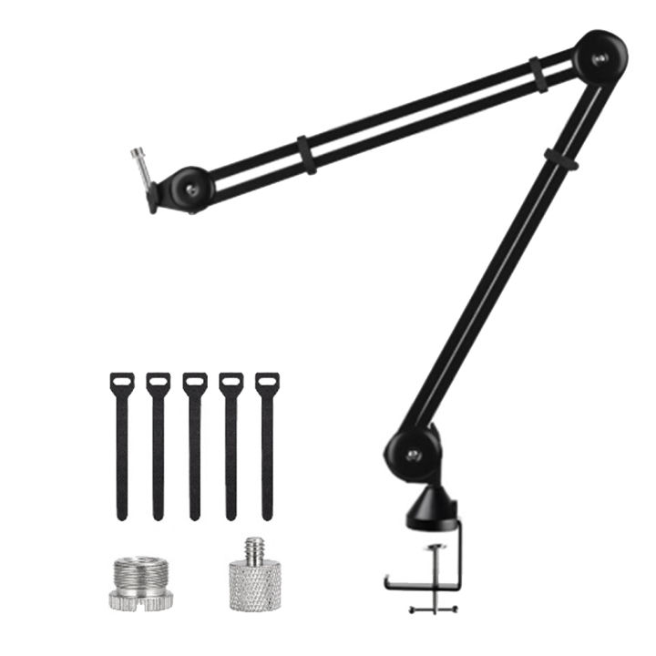 Heavy Duty Microphone Boom Arm Stand Adjustable Mic Stand(Black
