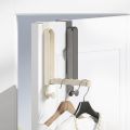 (GGBR) Folding Clothes Drying Rack, Door Hook Clothes Hanger, No Need to Hit the Clothes Hanger, Portable & Foldable Black. 