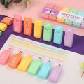 6 Mini Cute Pastel Color Highlighters Set. 