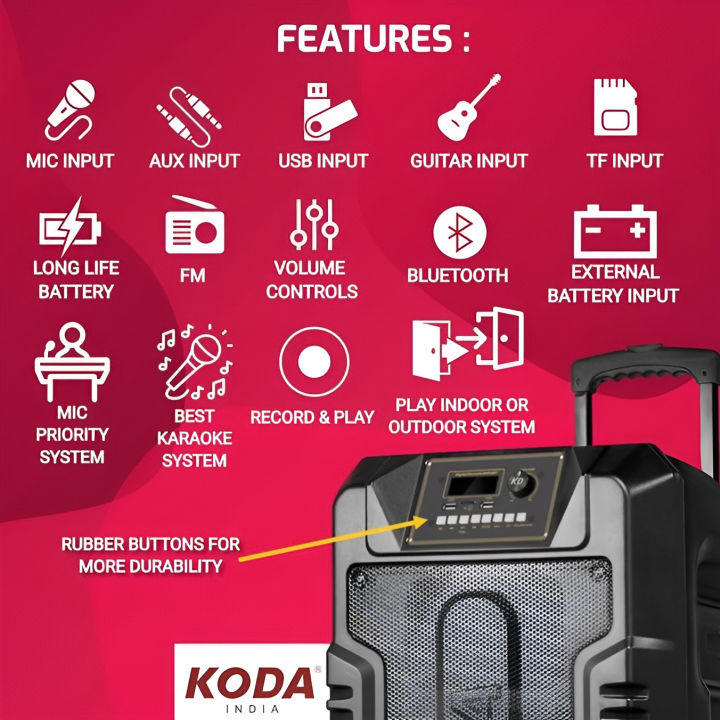 KODA%2015%20Inch%20Karaoke%20Speaker,%20Portable%20pa%20System%20with%202%20Wireless%20mic,%20Trolley%20Speaker%20with%20Bluetooth%20and%20fm.%20Great%20Battery%20Backup%20%7C%20Indoors%20and%20Outdoors%20in%20Picnic%20or%20Party%20KD-1550)%20-%20Image%203