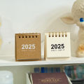 2025 Desk Calendar Mini Spiral Calendar Books Kawaii To Do List Daily Monthly Yearly Planner Time Manegement Desk Decorations. 