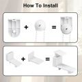 Replacement Roller Blind 17 mm Roller Blind Holder White Plastic Window Double Roller Blind Clamp Holder Chain Hoist. 