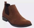 Brown Suede Leather Ankle Boots For Men. 