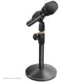 Desktop Height Adjustable Microphone Stand w/ Heavy Round Base. 