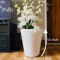 14 Inch Woven Design Flower Pot, Office Interior Large Size Flower Pots. 