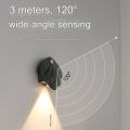 Night Light Motion Sensor Shell Shaped Spotlight Rechargeable Bedroom Corridor Staircase Mural Decorative Light White. 