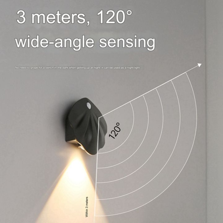 Night%20Light%20Motion%20Sensor%20Shell%20Shaped%20Spotlight%20Rechargeable%20Bedroom%20Corridor%20Staircase%20Mural%20Decorative%20Light%20White%20-%20Image%205