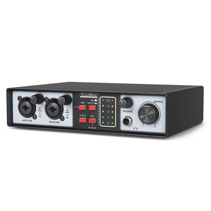 Professional 36bit 384kHz Audio Interface 2 in 2 Out Usb Sound Card ...