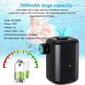 Quick-Fill Rechargeable Air Pump, with 4 Nozzles for Air Mattress. 
