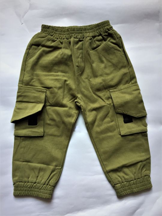 Green Stylish Jogger Pants For Baby Boys