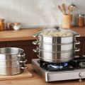 Momo Steamer Pot 5 Tier Stainless Steel (For Induction). 