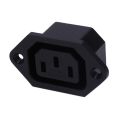 AC 250V 10A IEC 320 C13 Panel Mount Plug Connector Socket Black. 