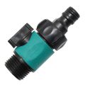 NAMUNY 2X Plastic Valve with 3/4 Inch Male Thread Quick Connector Car Wash Garden Irrigation Pipe Fittings Prolong. 
