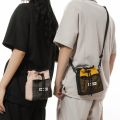 Portable Nylon Drawstring Crossbody Bag Square Men Messenger Bag Couple Gift Lightweight Mini HandBag Student. 