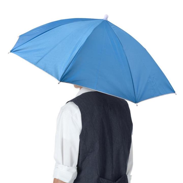 Hands Free Umbrella Folding Umbrella Hat For Adults And Kids UV Protection Umbrella Cap Adjustable Headwear For Fishing Golf