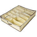Nonwoven Transparent Creative Shoes Cabinet Dust-Proof 12 Grids Storage Bag Organizer Holder Under Bed Closet. 
