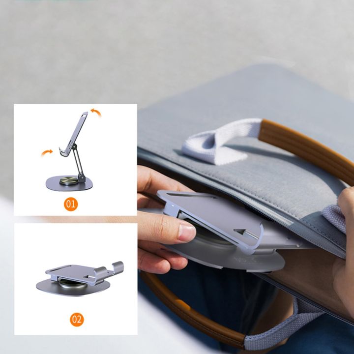 Mobile%20Phone%20stand%20for%20Desk/Bed,%20360%20Degree%20Rotating,%20adjustable%20Foldable%20Cell%20Phone%20Holder,%20Aluminum%20Office%20Desk%20Accessories%20All%20Phones%20-%20Image%202