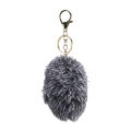 Cute Hedgehog Plush Keychain Mobile Phone Toy Gray Anime Fur Gifts. 