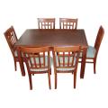 Sunrise Furniture 6-Seater Wooden Square Top Dining Table - Walnut. 