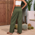 Women's High Waist Pants Dark Green S. 