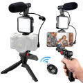 Video Making Vlog Tripod Kit AY-49 Video Making Vlog Tripod Kit With Microphone and And Light For Live Broadcast TikTok. 