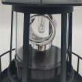 Rotating Beacon Light Iron Solar Adornment Lighthouse Garden Decor Lighthouse-Shaped Landscape Lamp. 