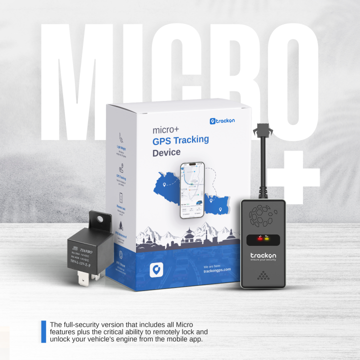 Trackon Micro Plus - Wired GPS Tracker for Car, Bike, Scooty, EV, Trucks | Live Location, Instant Ignition ON/Off Alerts, Engine Lock, Theft Alarms with Next-Gen Mobile App.