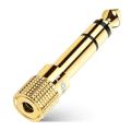 3.5mm to 6.35mm Gold-Plated Headphone Adapter for Stereo Audio, Durable Brass Copper. 