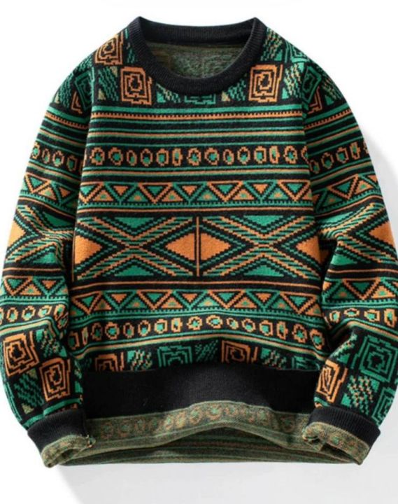 Men's Full Sleeves Knitted Design Sweater Tshirt  Men Plain Embroidery Knitting Fashion Formal & Casual Sweater For Men - Fashion
