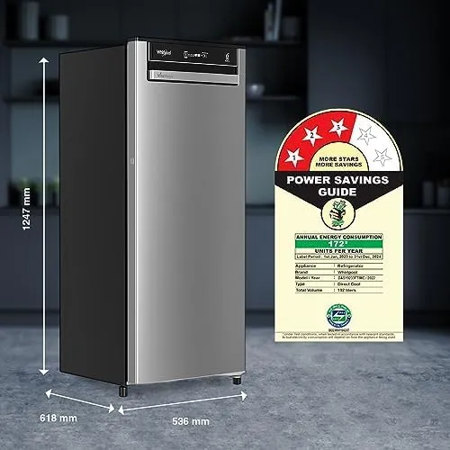 Whirlpool%20192%20L%203%20Star%20Vitamgic%20Pro%20Inverter%20Direct-Cool%20Single%20Door%20Refrigerator%20(215%20VMPRO%20PRM%203S%20INV%20STEEL-Z,%20Auto%20Defrost%20Technology,%20-%20Image%209